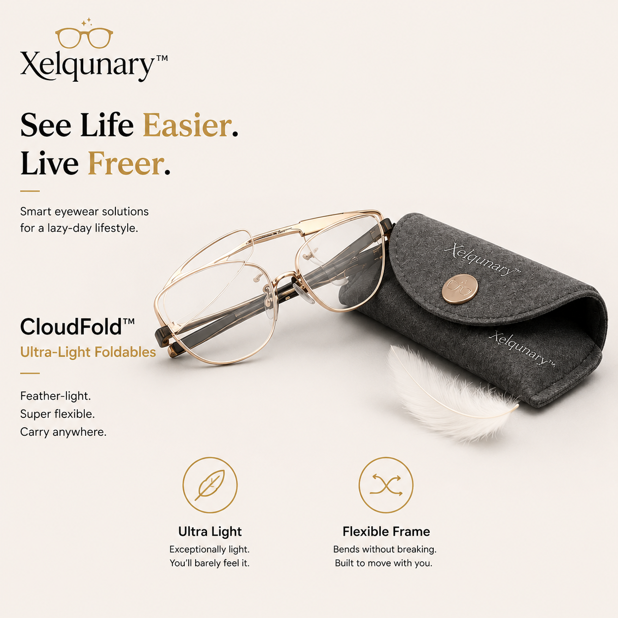 Xelqunary™ CloudFold Ultra-Light Foldables